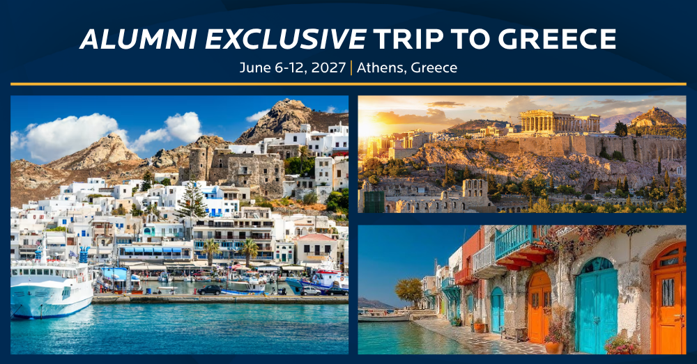 Alumni Exclusive trip to Greece from June 6-12, 2027